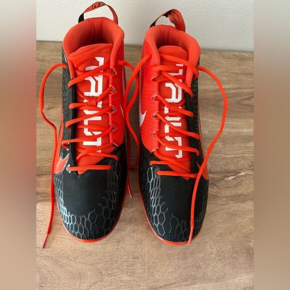 NIKE Force Zoom Trout 5 Black Orange Metal Spike Baseball Cleats Mens 14 main image 10
